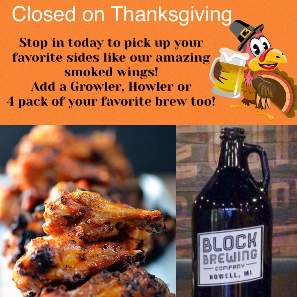 Stop by, say Hi and get your favorites to go! We will be closed…