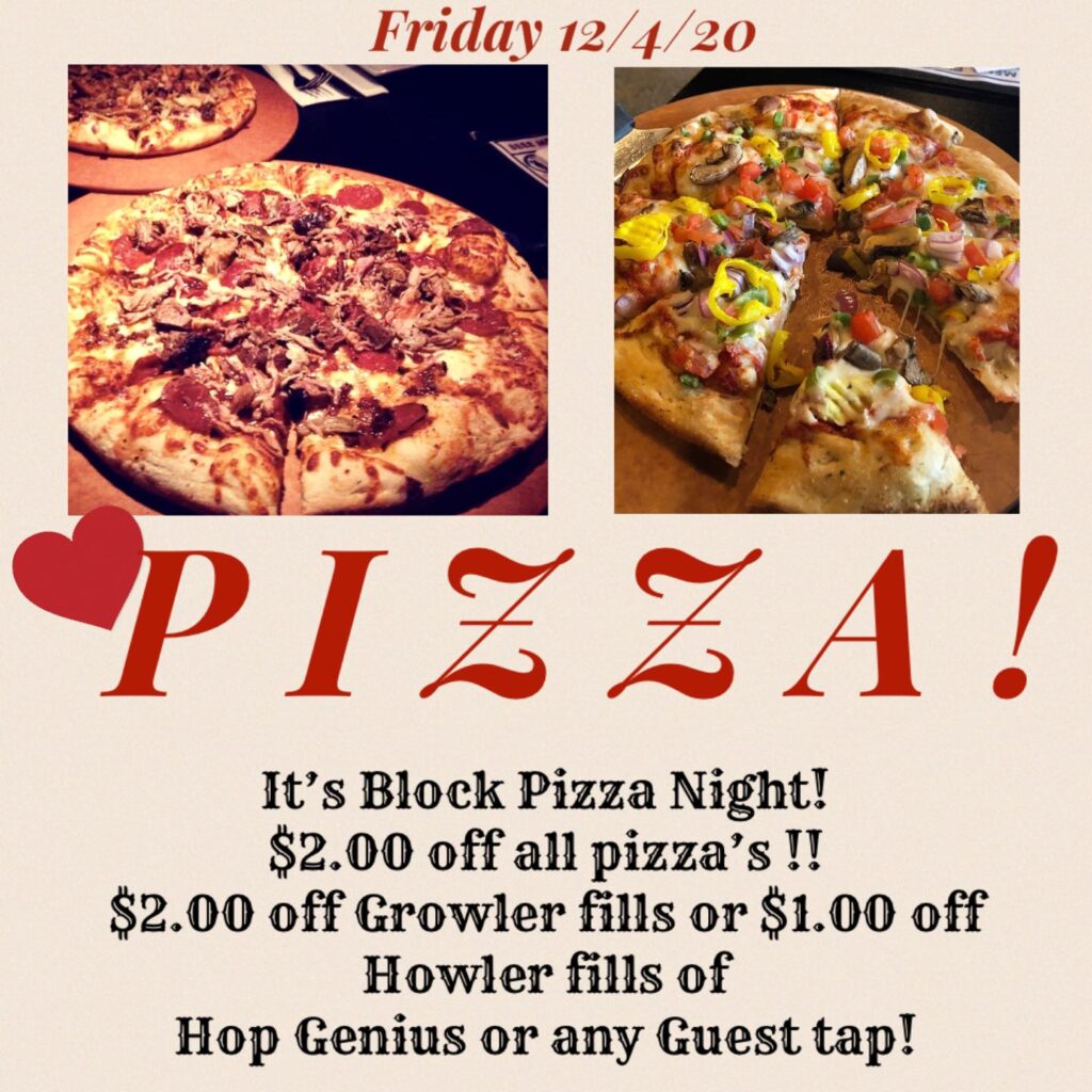 Happy Friday!! Today-December 4 we are featuring $ off any pizza and $ off…