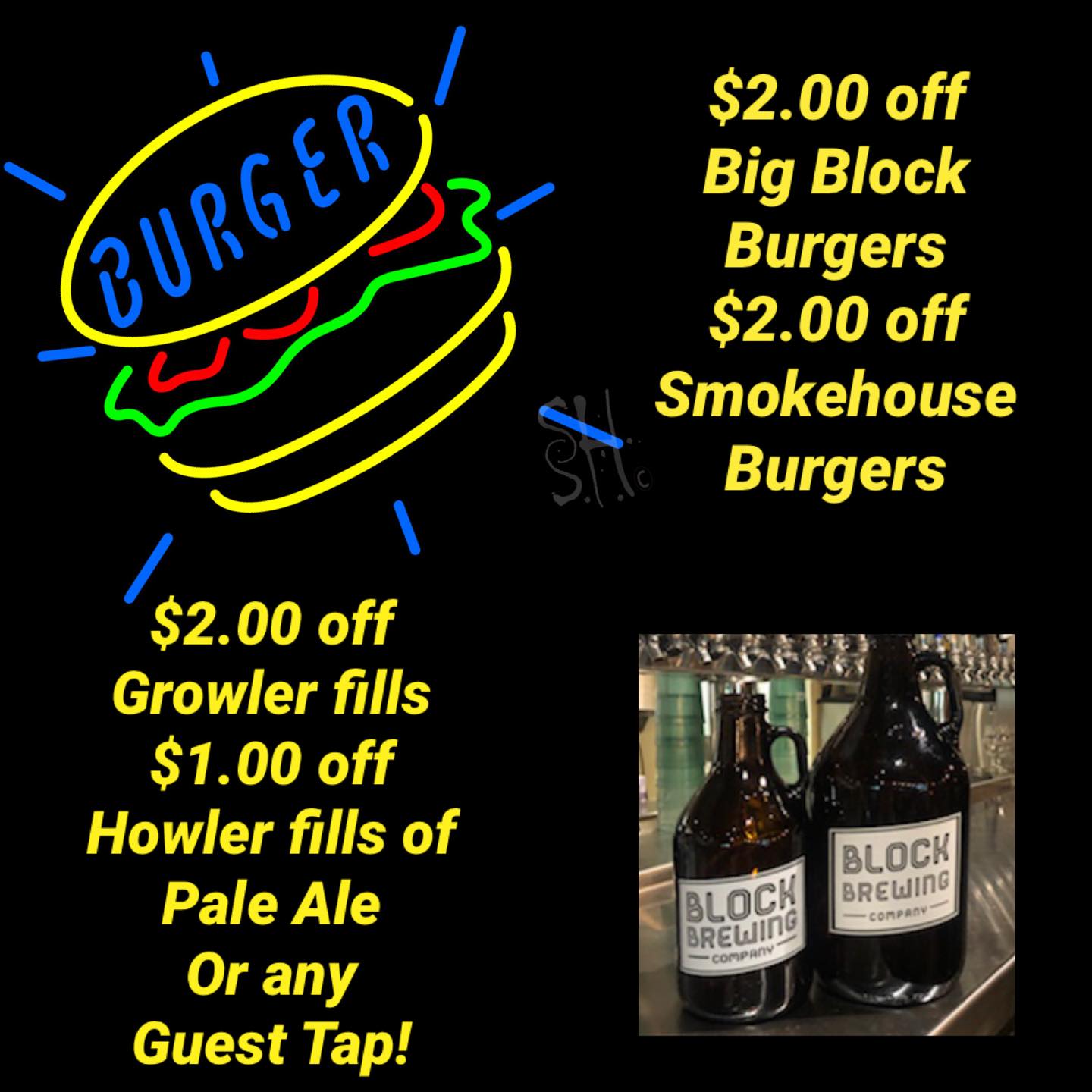 Today 12/9/20 we are featuring $ off Smokehouse and Big Block Burgers ad $…