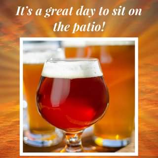 It’s a great day to sit on the patio!!