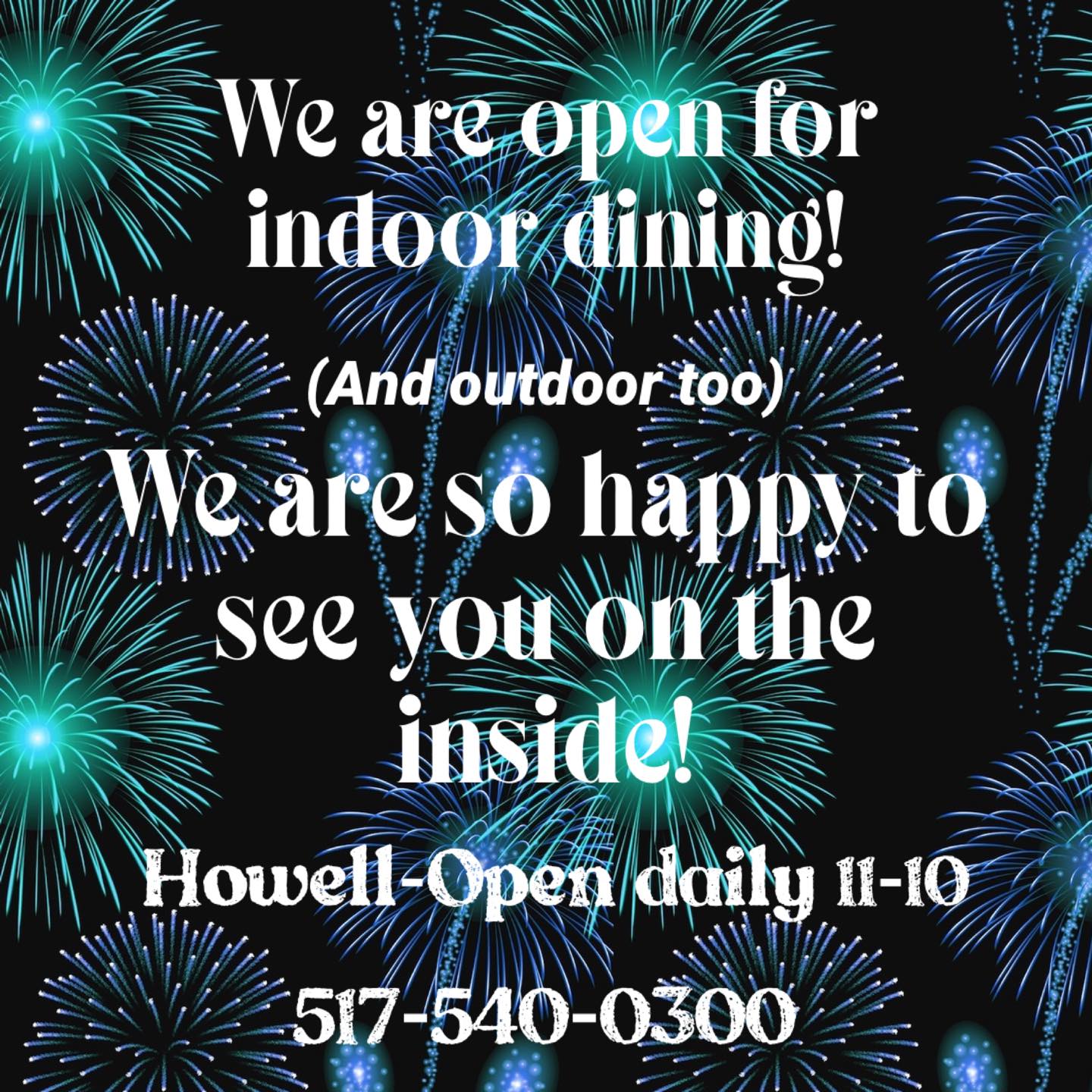 We are so happy to see you on the inside (and outside too)!