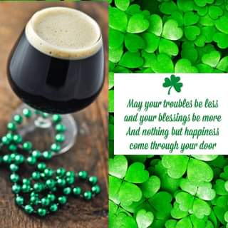 Happy St. Patrick’s Day!!  May the luck of the Irish be with you!