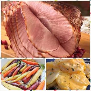 Happy Easter! We are featuring our Smoked Ham, Au Gratin Potatoes and Tri-Colore