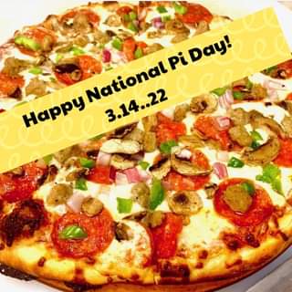 Happy National Pi Day! Stop in for your favorite PI today!