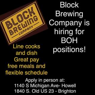 Hiring for BOH positions! Stop in and apply today!